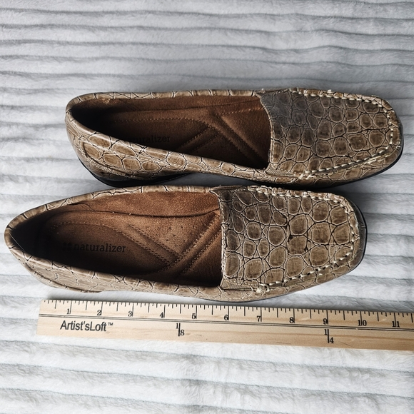 Naturalizer Carleen Loafers Women’s 8M Faux‎ Croc Embossed Comfort Slip On Shoes - Picture 9 of 11